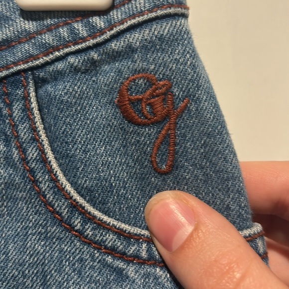 GANNI Benedict mini ruffle denim skirt - Picture 3 of 6